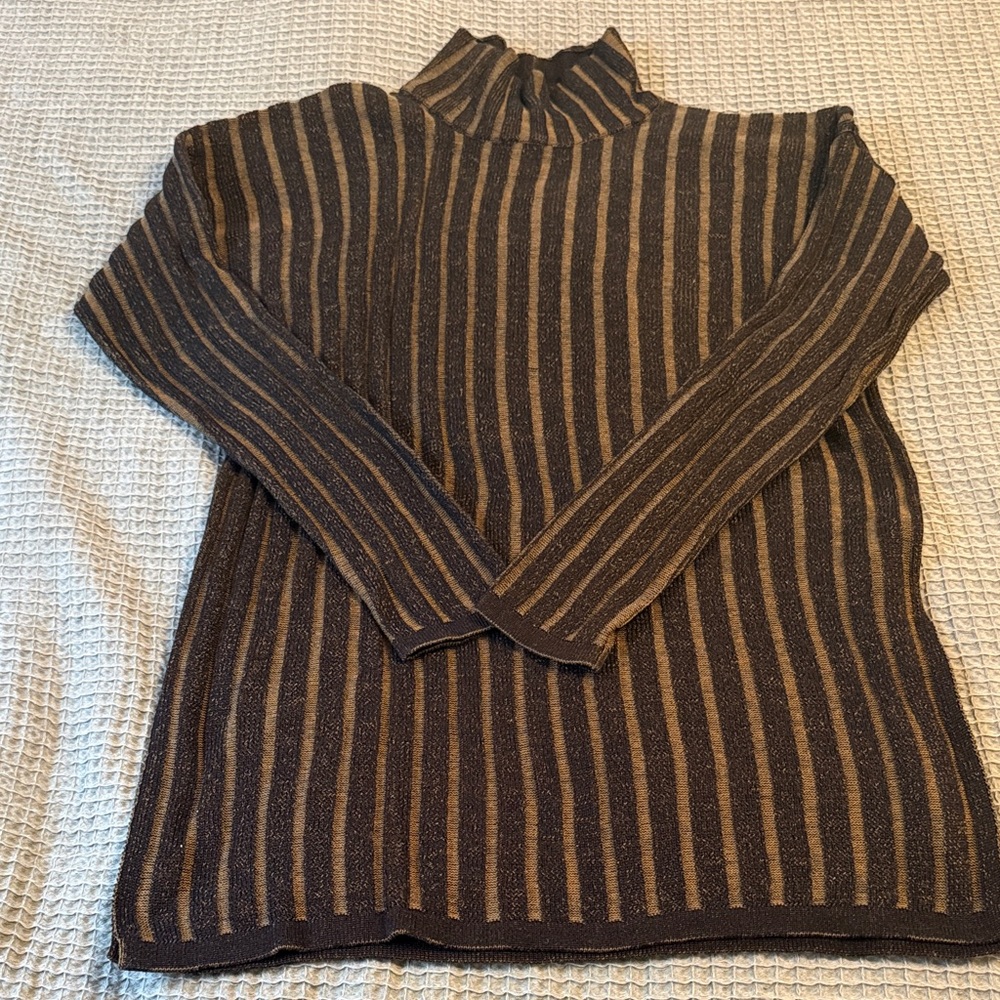 Peruvian connection mock neck tunic sweater